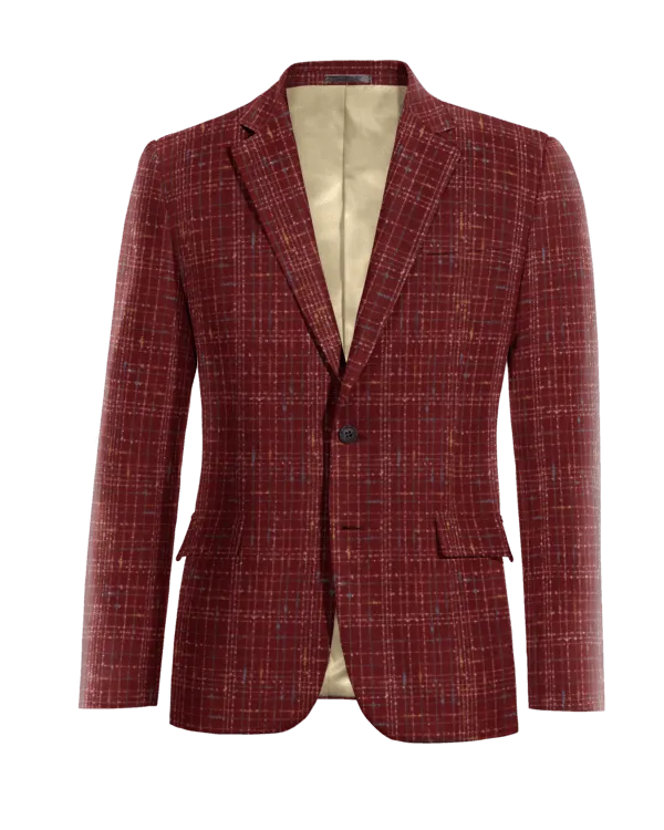 Limited edition burgundy plaid blazer