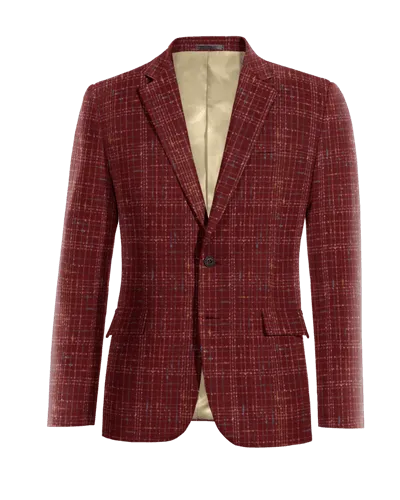 Limited edition burgundy plaid blazer