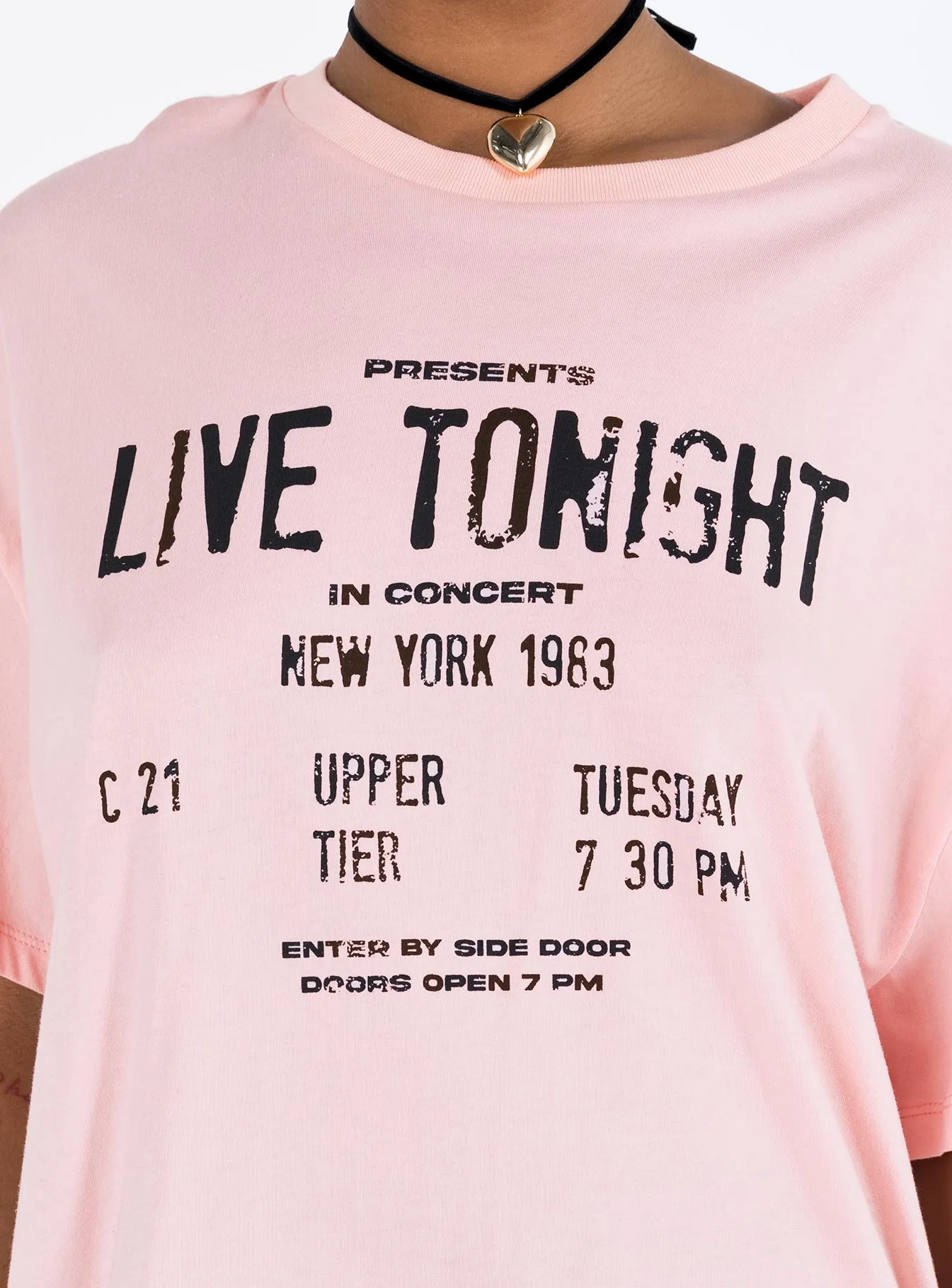 Oversized Pink Tee for Live Events Tonight