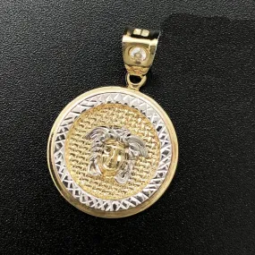 Medusa Medallion Pendant - 10K Yellow Gold