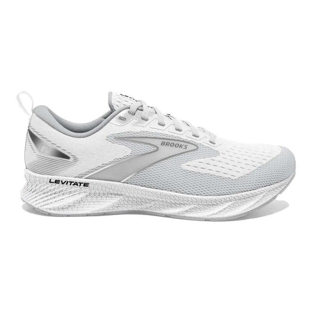 Men's Brooks Levitate 6 Bright White Oyster Mushroom 14 D Medium: Best Price