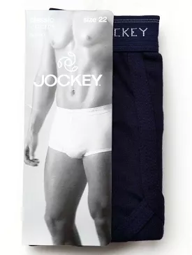 Mens Jockey Navy Large Briefs Trunks Plus Size 28 30 32