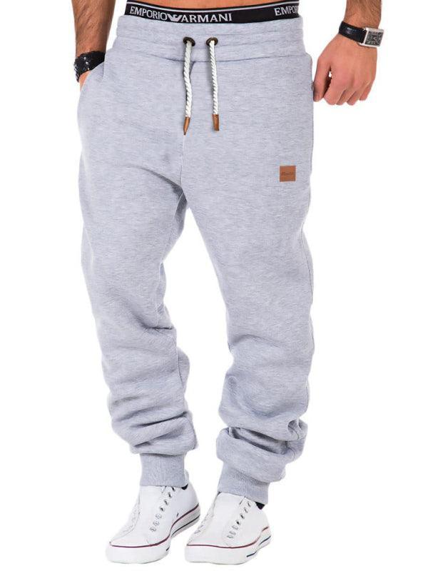 Men's sports sweatpants with elastic waist