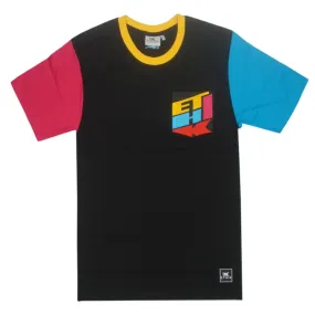 Metropolis Block T-Shirt in Black with Size D12