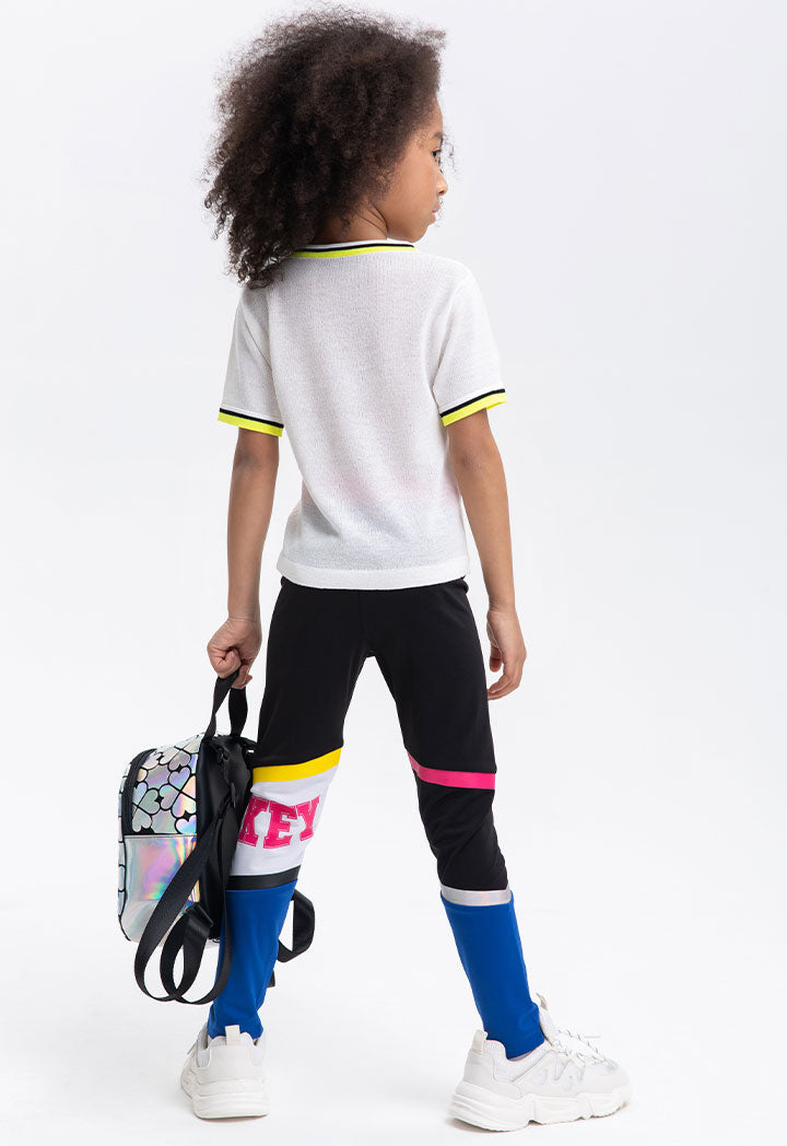 Mickey Mouse Color Block Skinny Pants - search results:black skinny pants with Mickey Mouse color block pattern