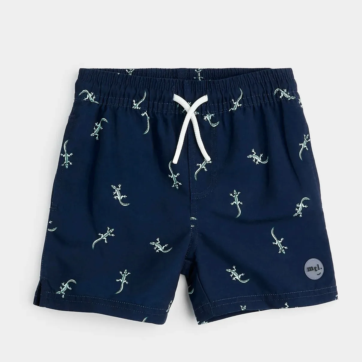 Gecko On Navy Swim Trunks by Miles The Label