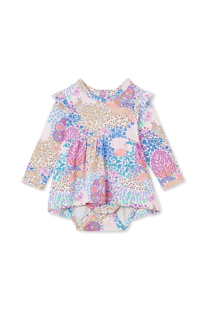 Milky Patchwork Frill Baby Dress - Shop Now!