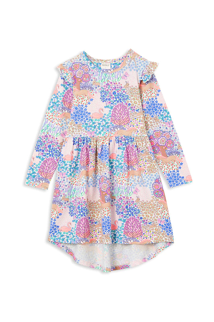 Milky Patchwork Hi Lo Dress - Shop Now!