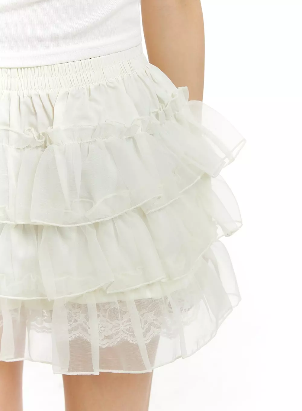 Mini Skirt with Frill Lace Banding | CM427