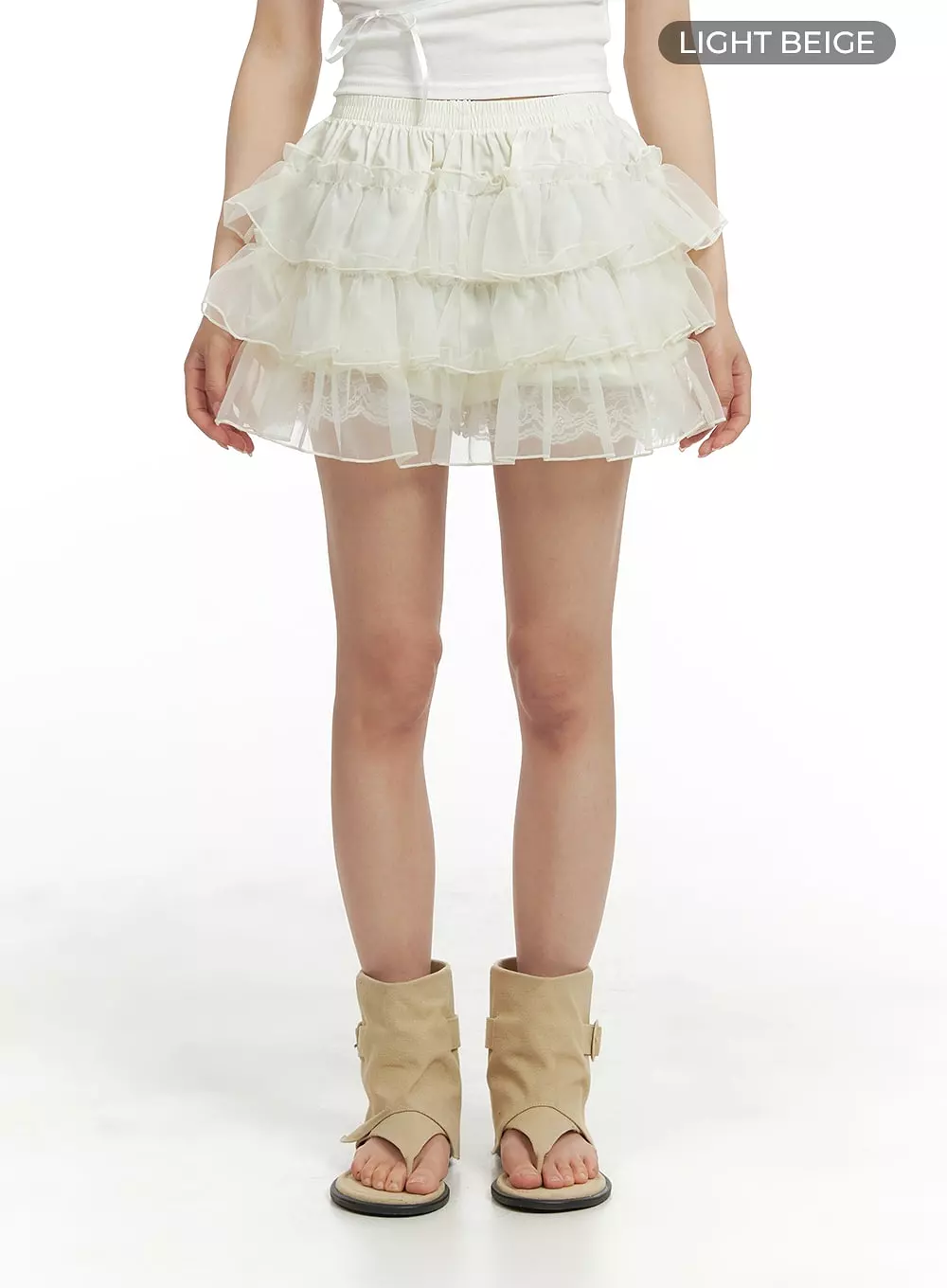 Mini Skirt with Frill Lace Banding | CM427