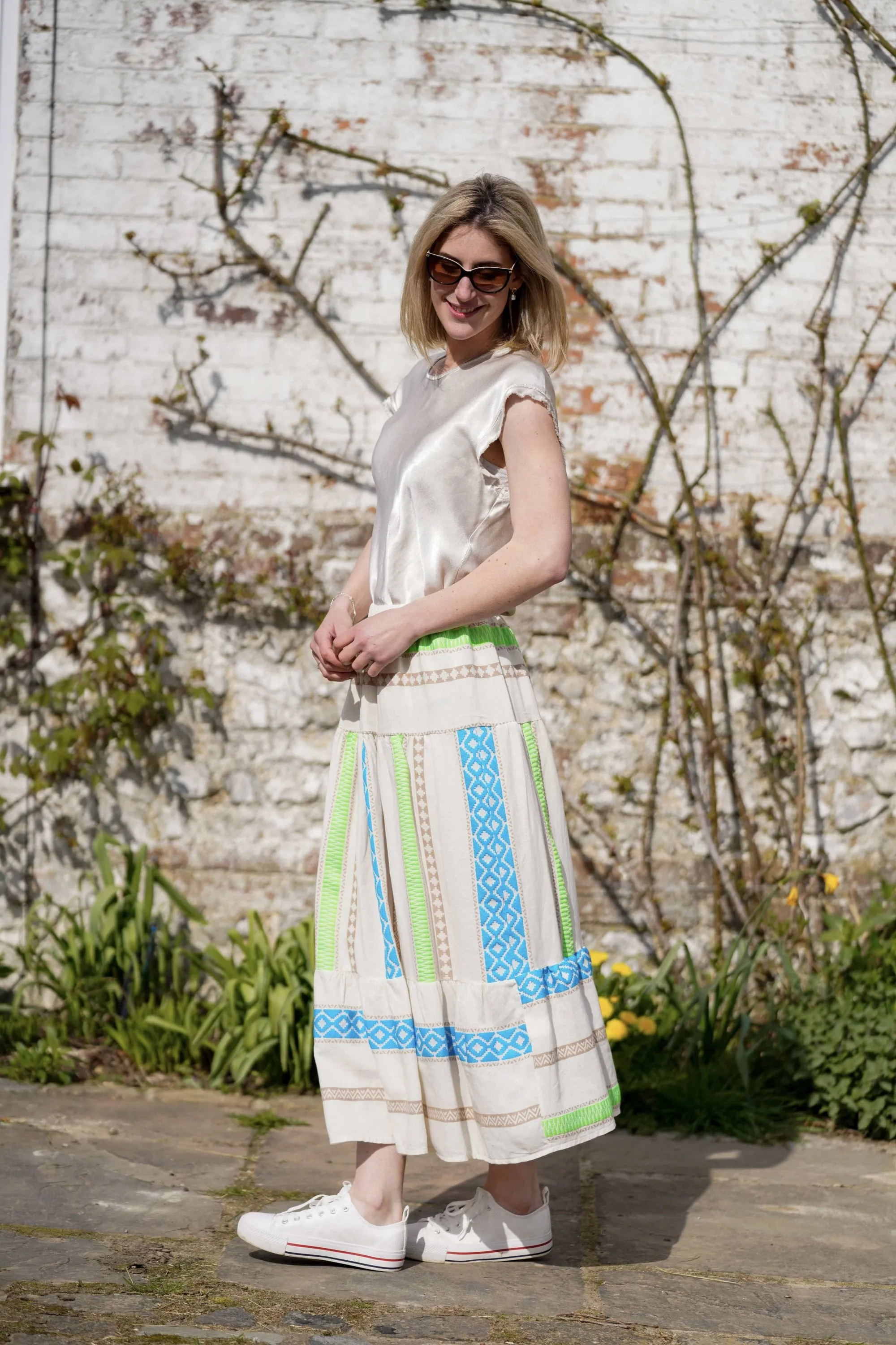 Misty Aztec Print Skirt for Women