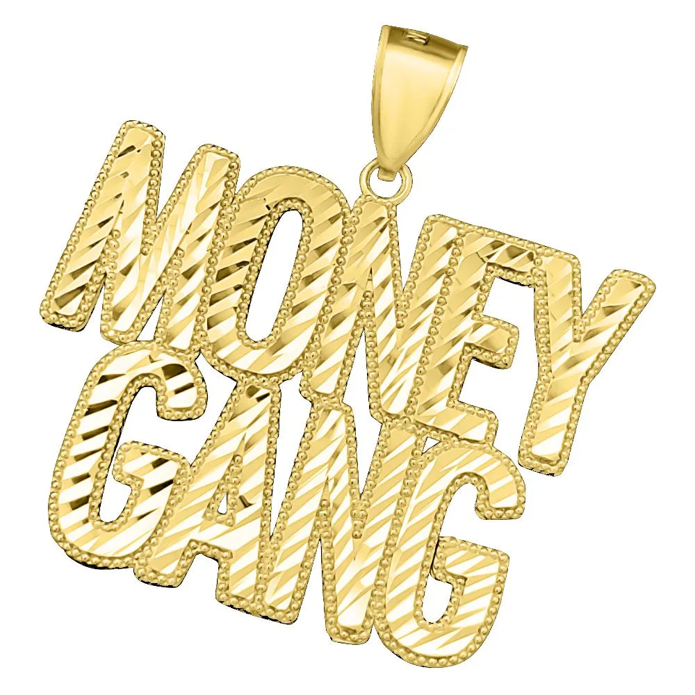 Money Gang DC 10K Yellow Gold Pendant - Buy Online Now!