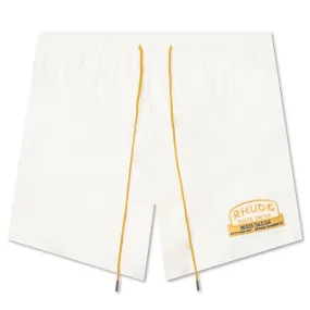 Moto Swim Trunks - Cream