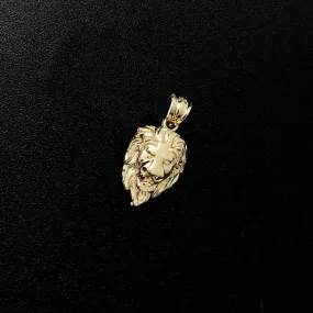 Nano Lion Head Pendant, 10K Yellow Gold