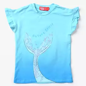 Nature Spirit LT Blue Girls Lycra Jersey T-Shirt