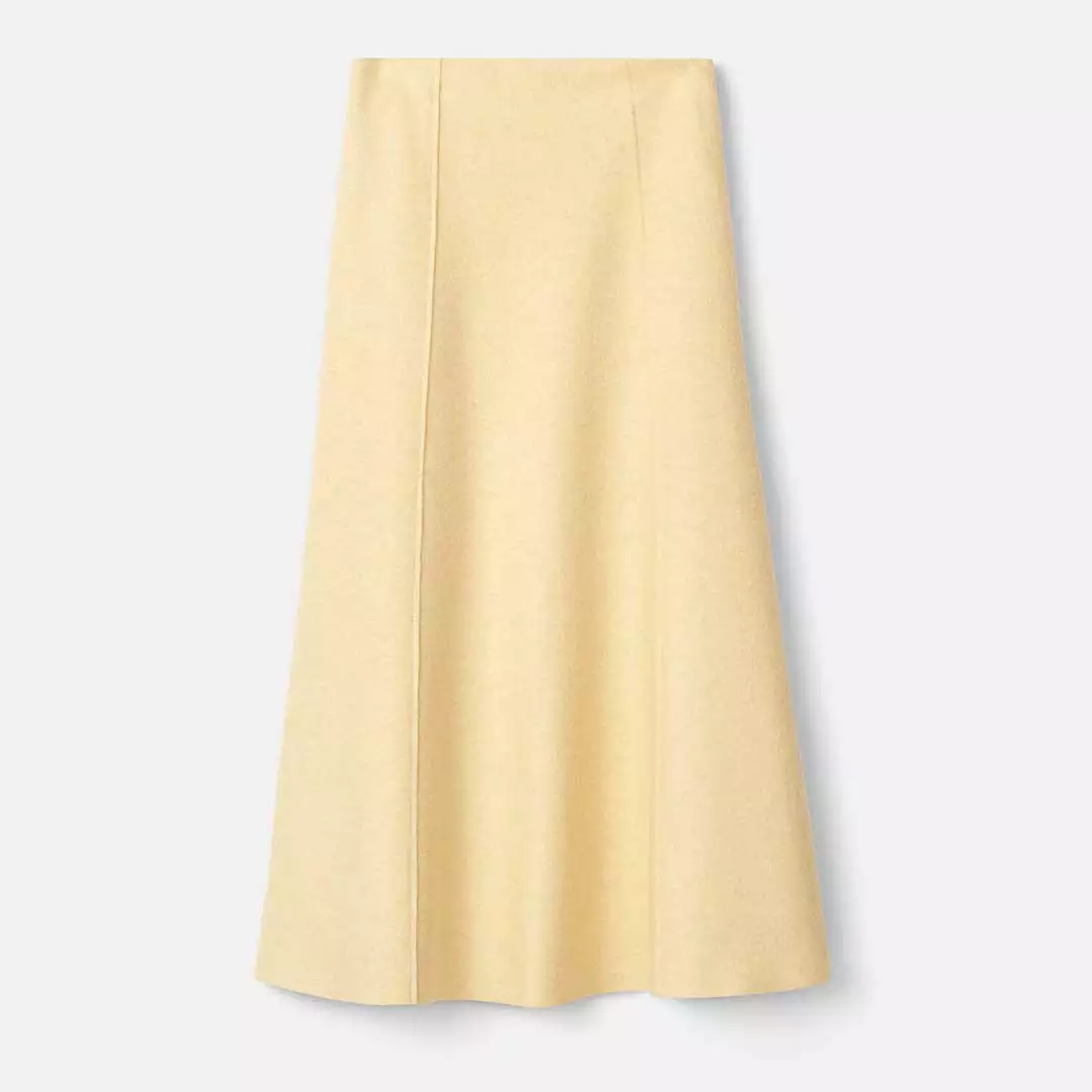 Neneh wool skirt in butter milk color