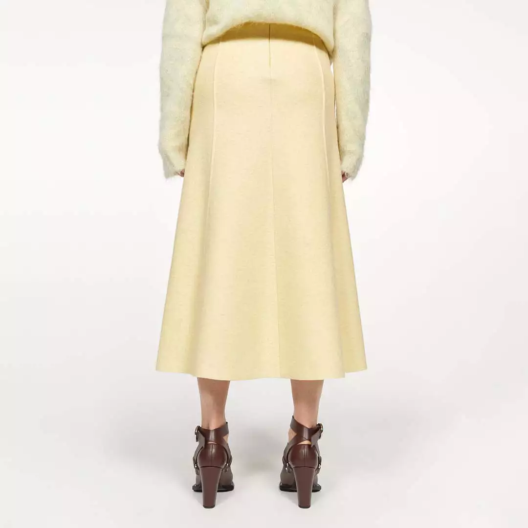 Neneh wool skirt in butter milk color