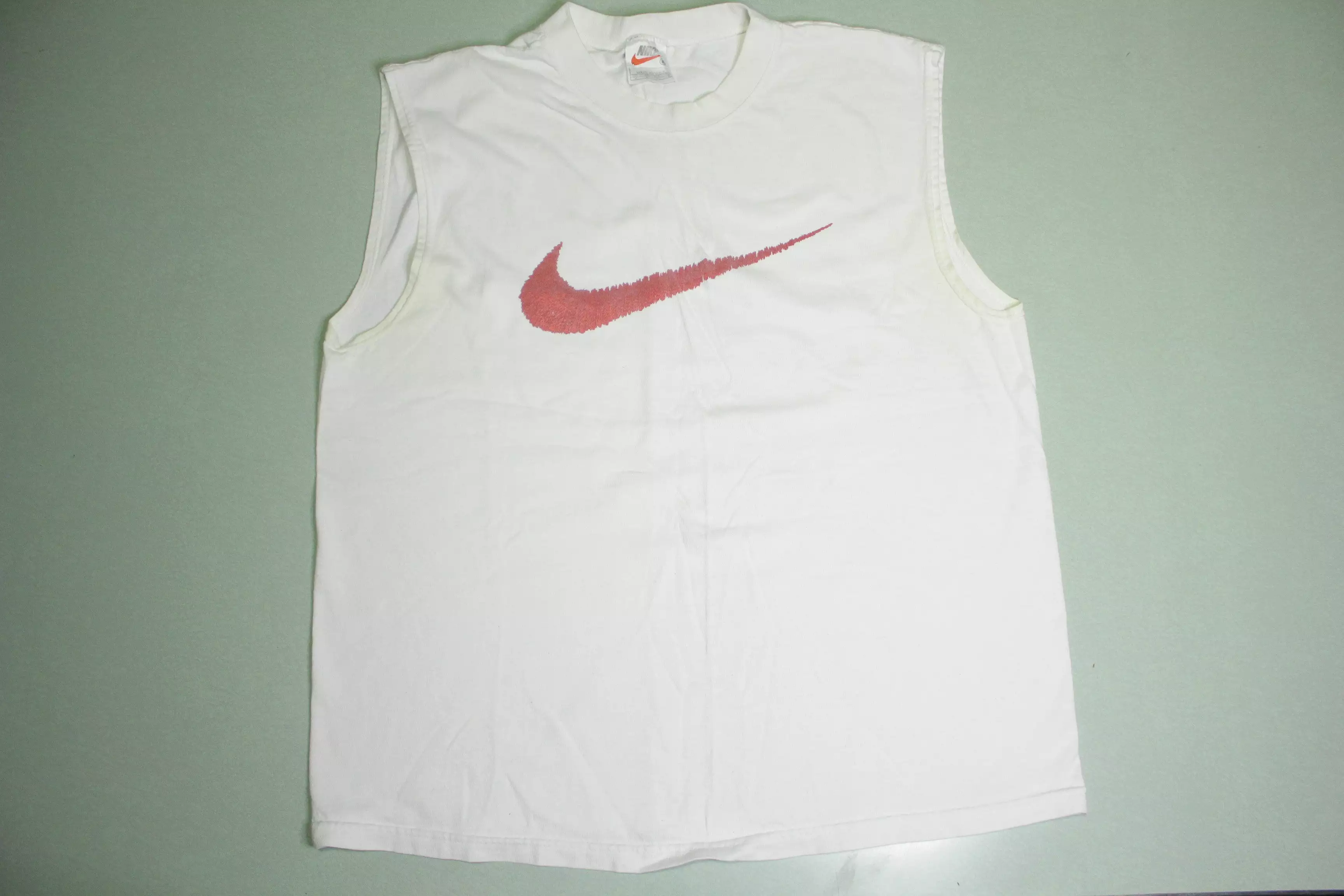 Nike Vintage 90's Center Printed Swoosh USA Made Muscle Tank Top