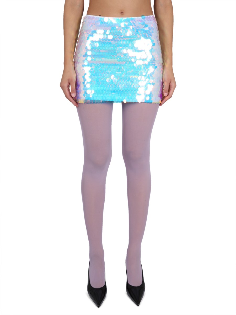 NINA RICCI Sequin Embellished Short Skirt