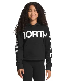 North Face Girls' Camp Fleece Pullover Hoodie - TNF Black/White