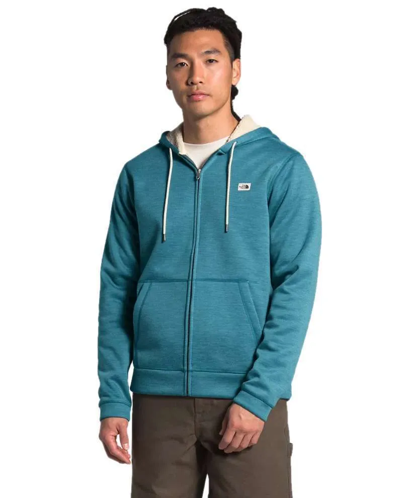 North Face Men's Sherpa Patrol Full Zip Hoodie, Mallard Blue White Heather