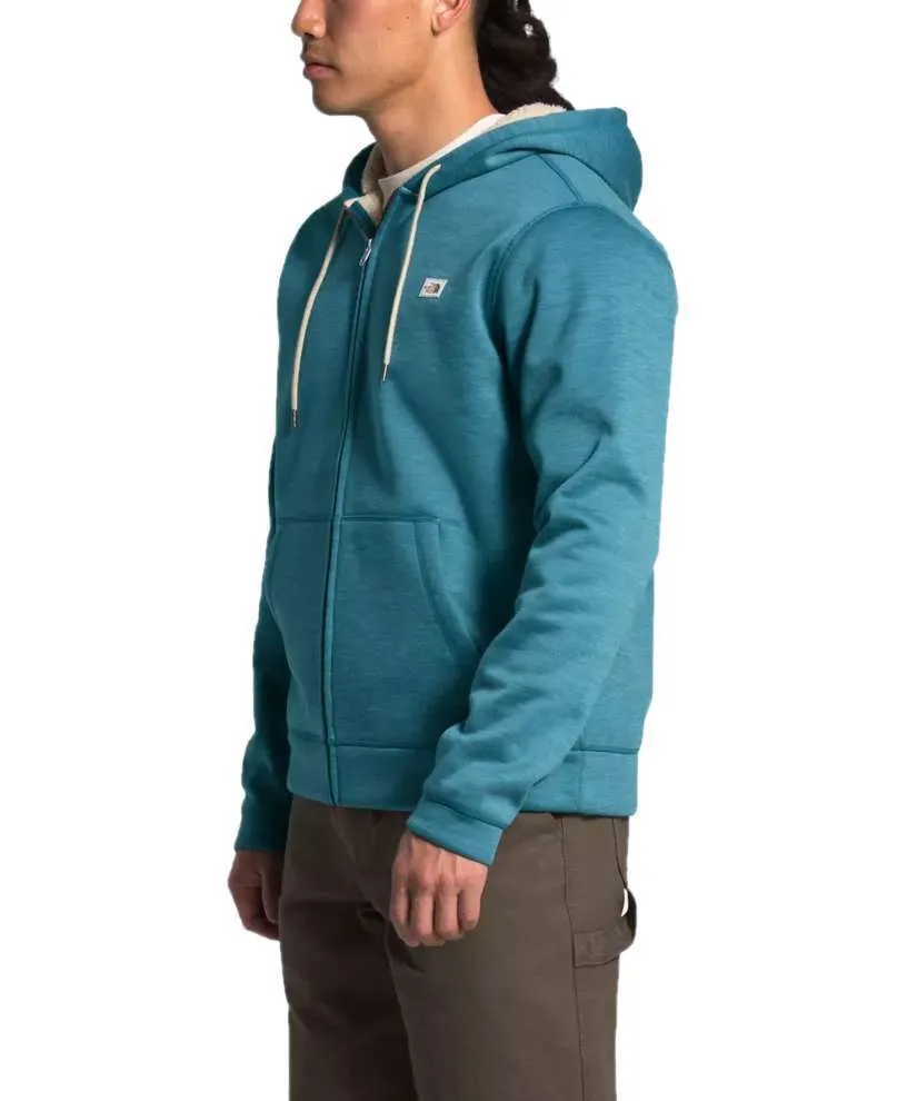 North Face Men's Sherpa Patrol Full Zip Hoodie, Mallard Blue White Heather