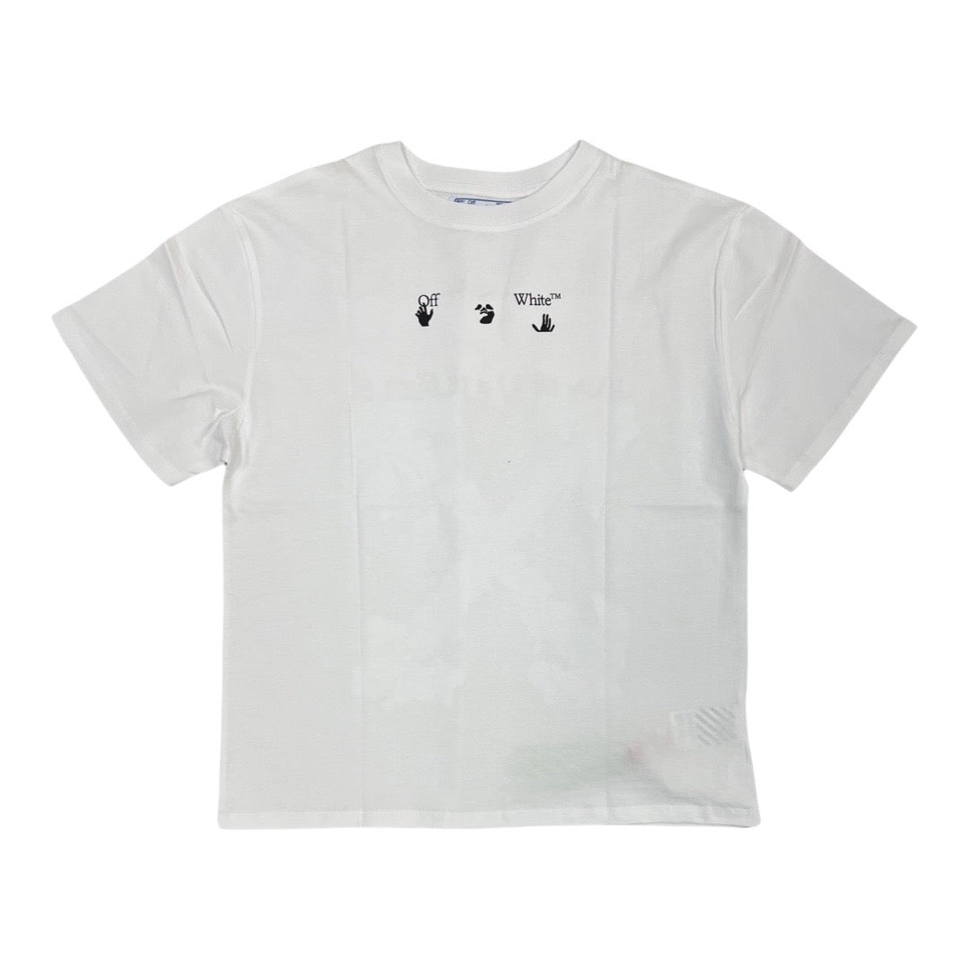 Off white wave arrow t-shirt oversized in white.