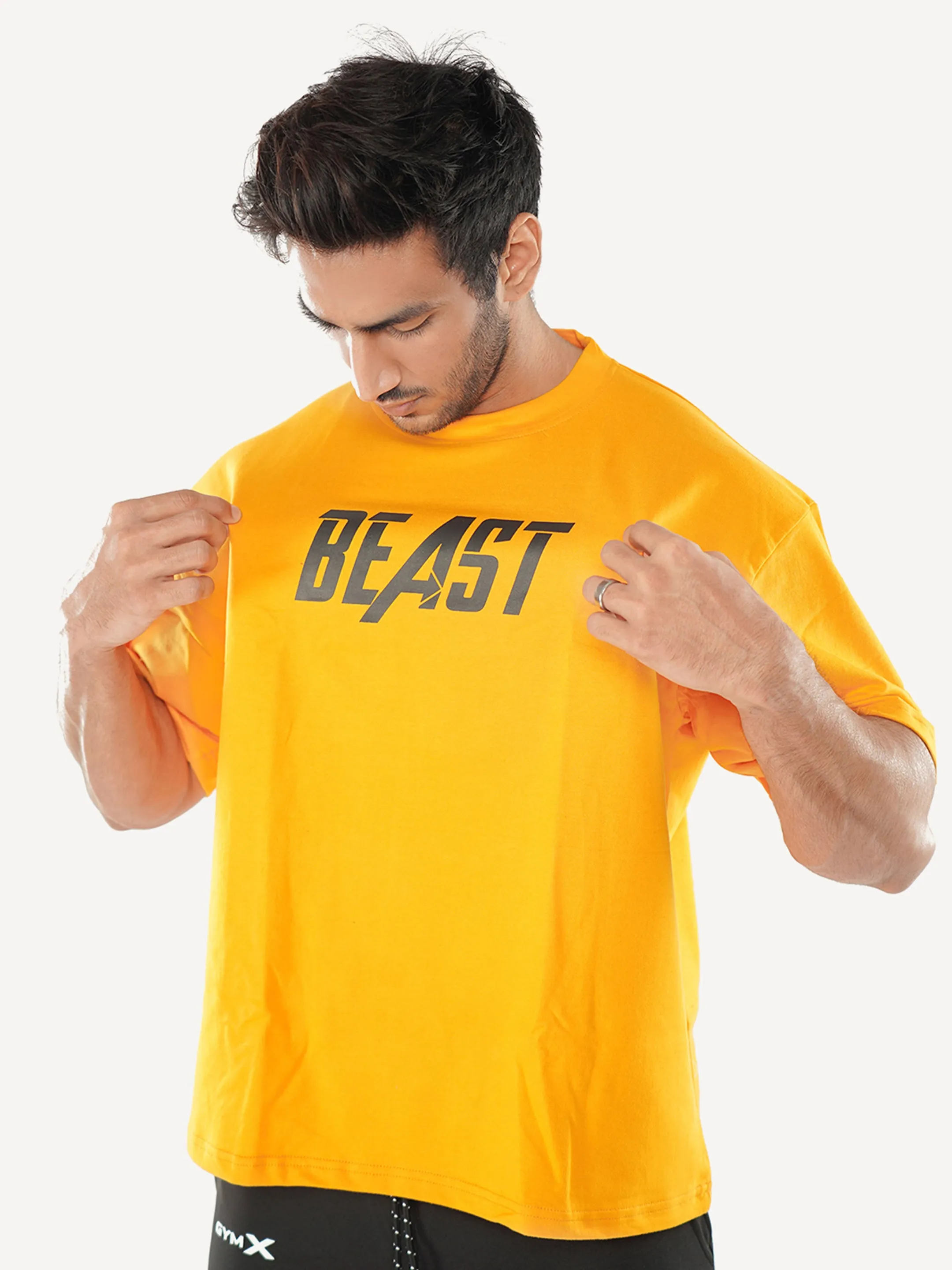 Oversized Yellow Gym Shirt on Sale - Beast Theme