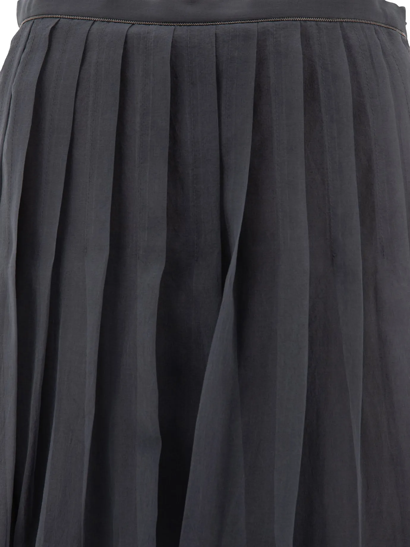 Grey Pleated Midi Skirts - Shop Now