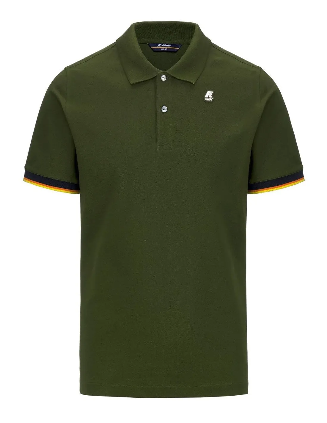 Polo K-way men K7121IW Vincent green palm