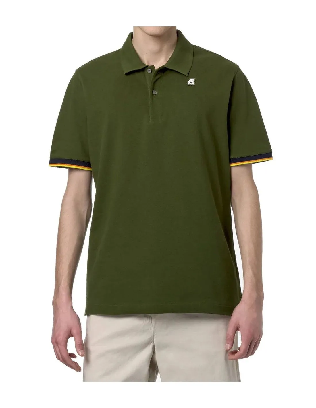 Polo K-way men K7121IW Vincent green palm