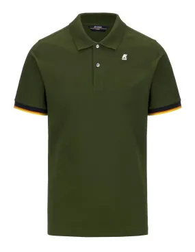 Polo K-way men K7121IW Vincent green palm