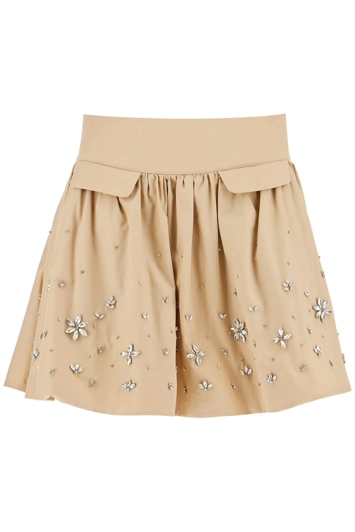 Crystal Poplin Mini Skirt