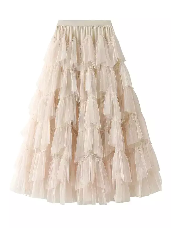 Pretty Chiffon Midi Skirt