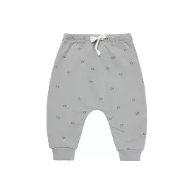 Quincy Mae Sweatpants Stars Dusty Blue - Shop Now