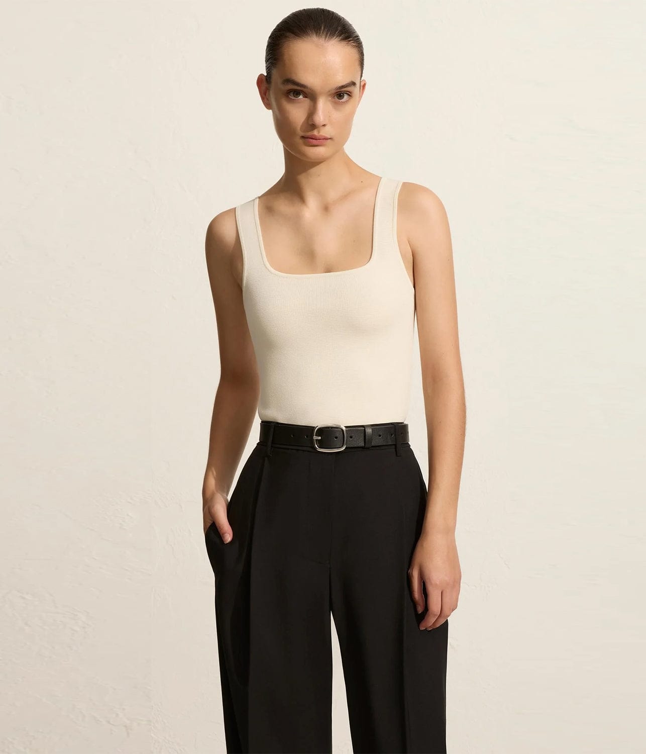 Relaxed Black Tailored Trousers