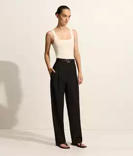 Relaxed Black Tailored Trousers