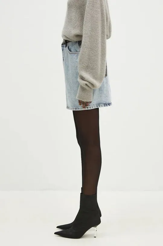 Rotate Blue Patchwork Denim Mini Skirt