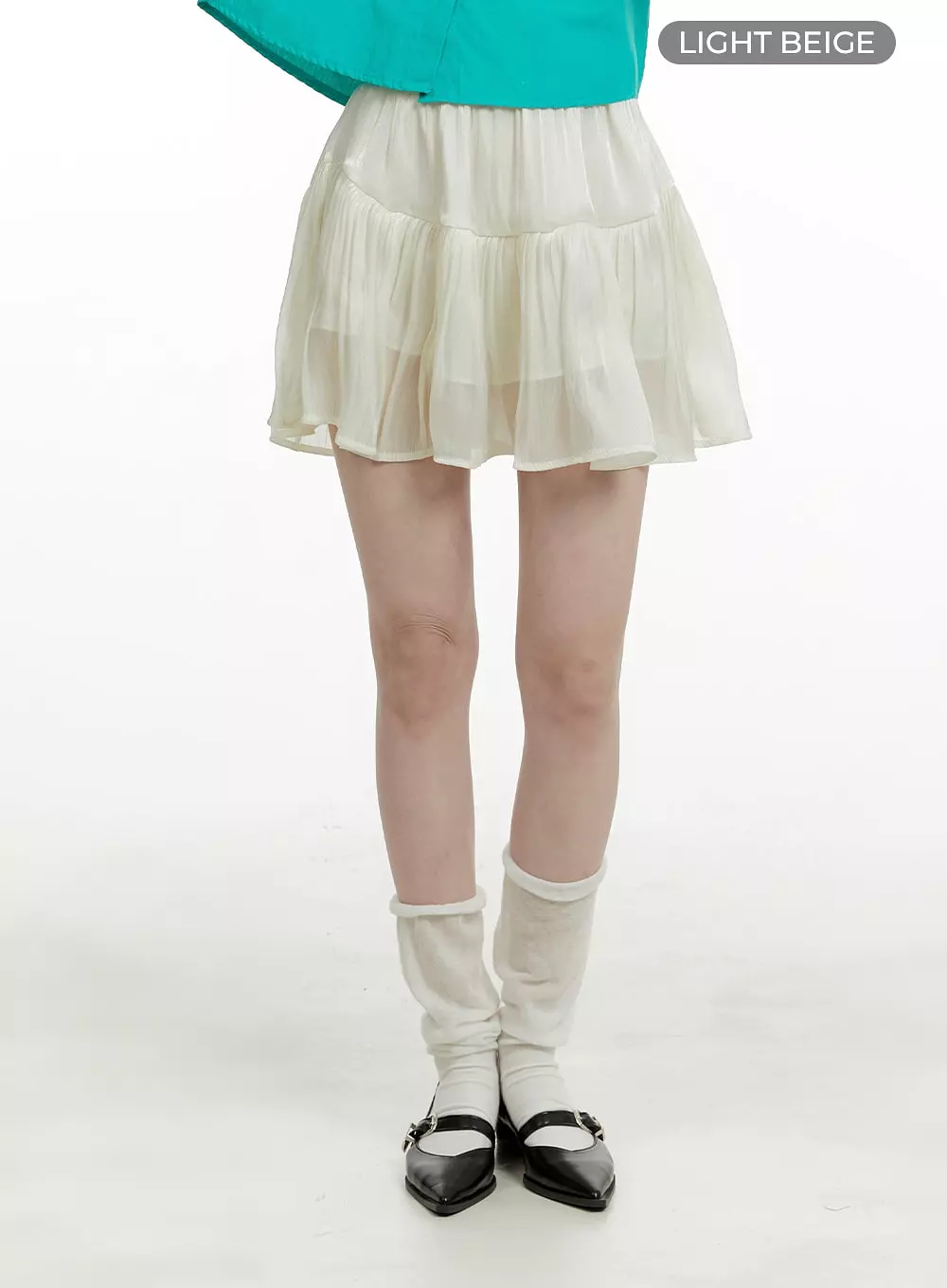 Ruffled Miniskirt with Elastic Band - OA405