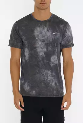 Rusty Black Tie-Dye Short Sleeve Tee