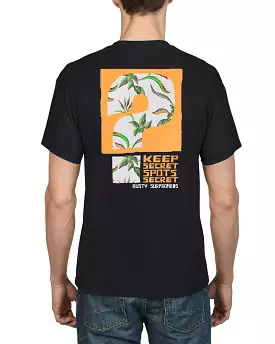 Rusty USA Black Secret Spot Short Sleeve T-Shirt