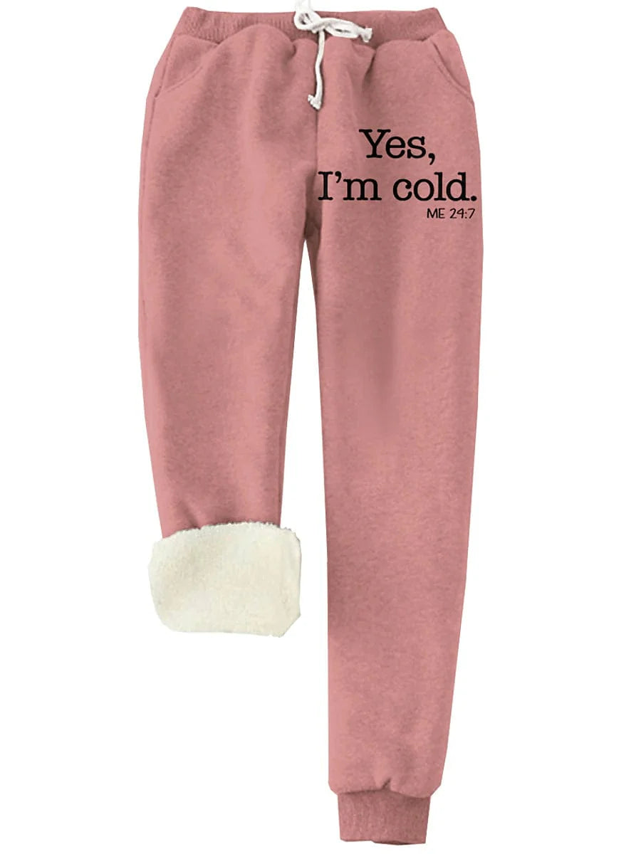 Savannah Joggers: Women's High Waist Full-Length Graphic Sweatpants