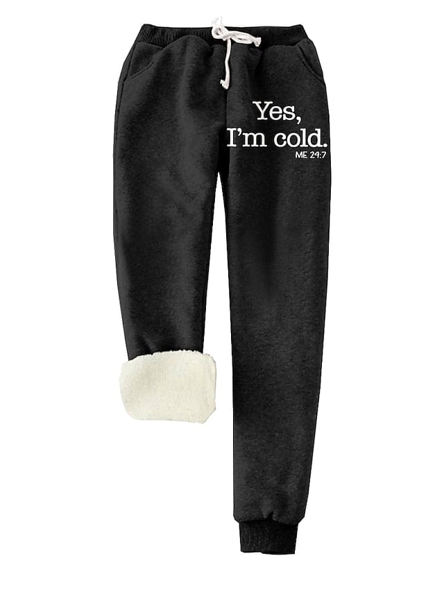 Savannah Joggers: Women's High Waist Full-Length Graphic Sweatpants