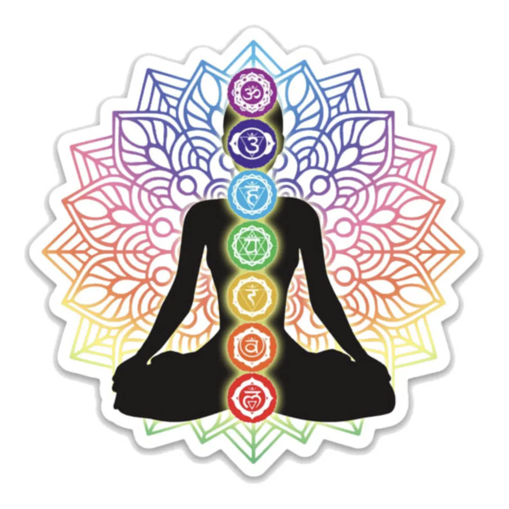 Seven Chakra Lotus Mandala Sticker 3.5 - Results: Chakra Lotus Mandala Sticker 3.5