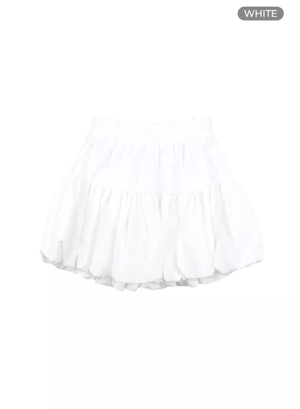 Shirred Balloon Mini Skirt IA417 - Google SEO friendly result: IA417 Shirred Balloon Mini Skirt