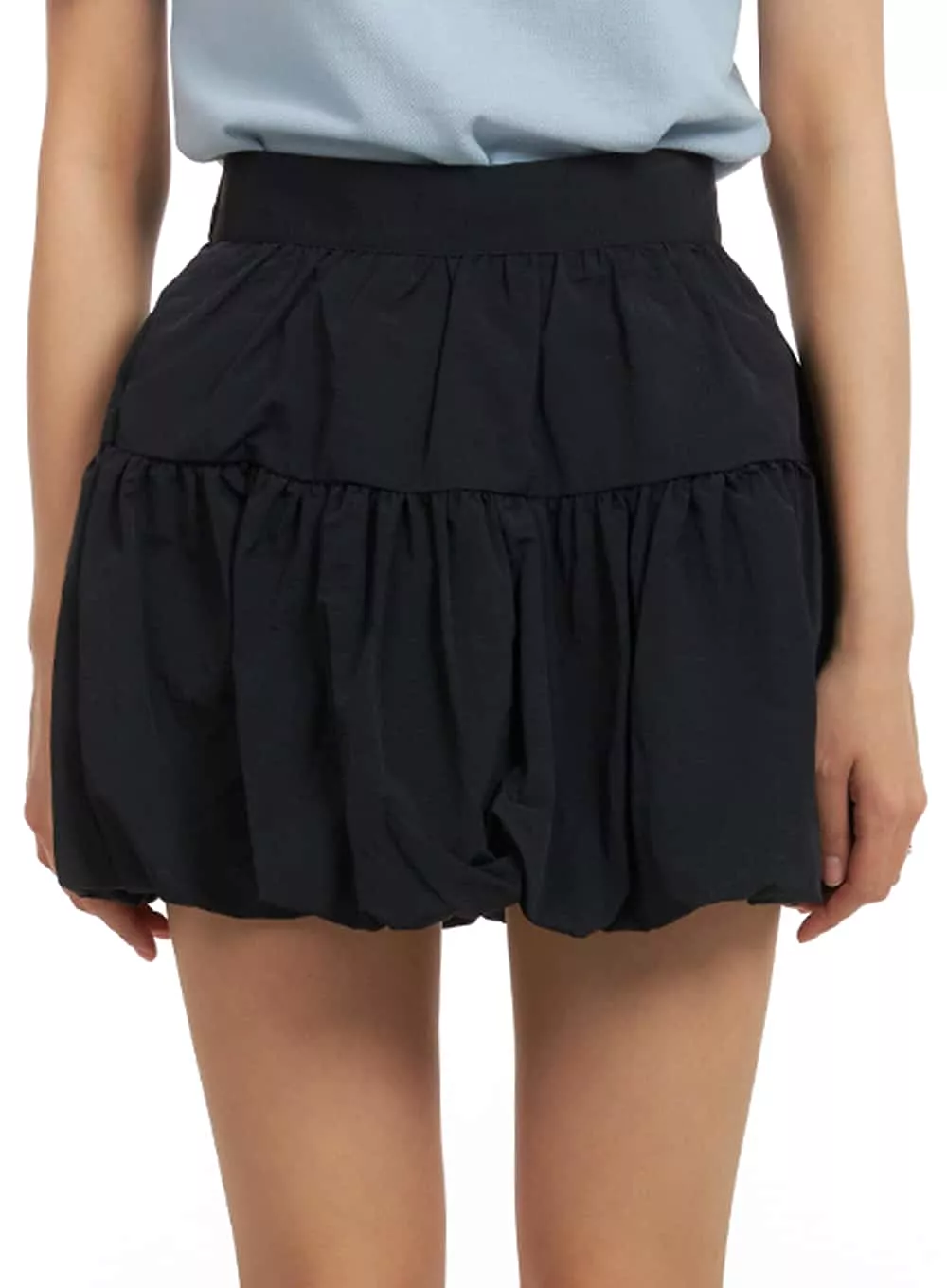 Shirred Balloon Mini Skirt IA417 - Google SEO friendly result: IA417 Shirred Balloon Mini Skirt