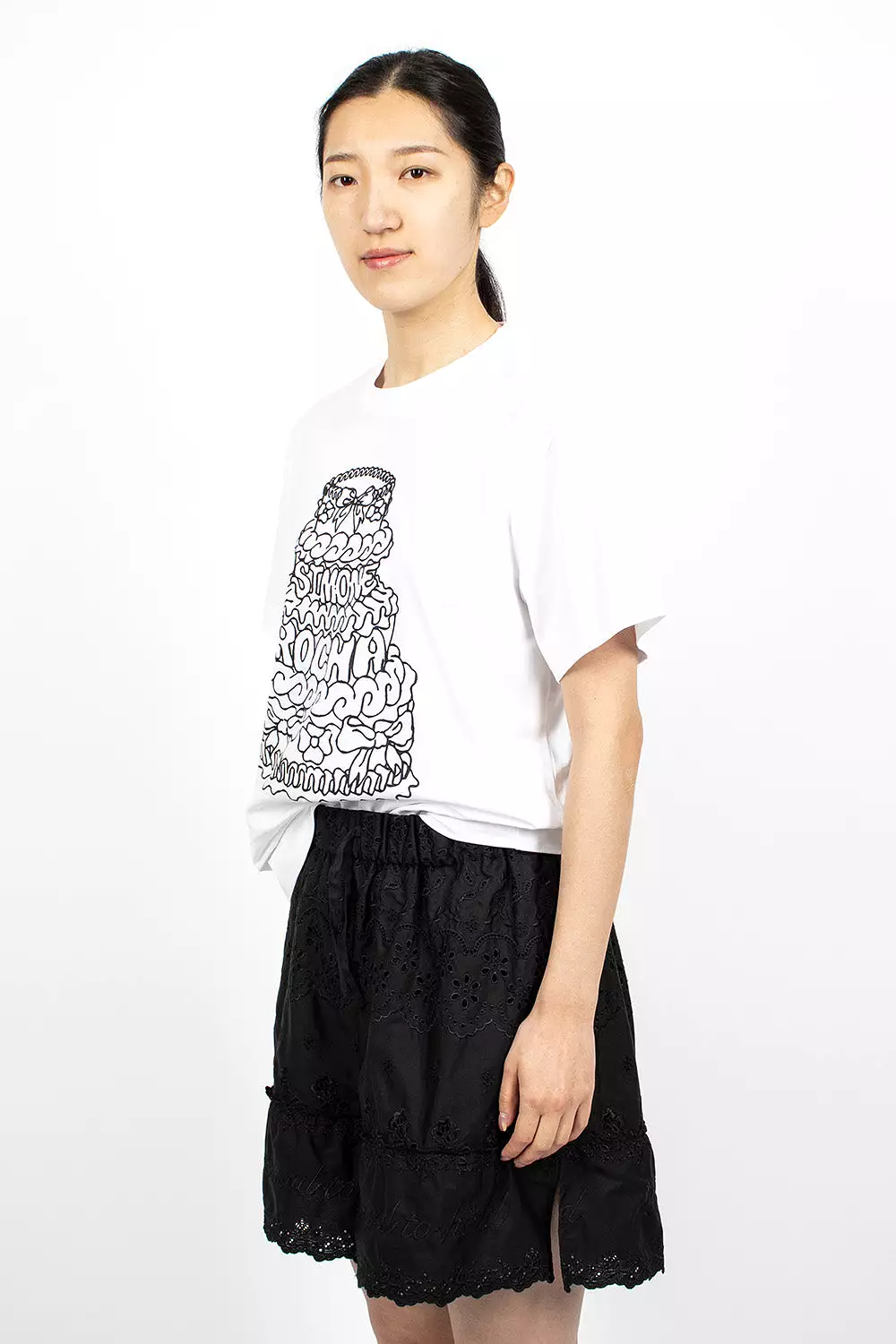 Short Sleeve Cake Print T-Shirt