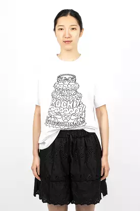 Short Sleeve Cake Print T-Shirt