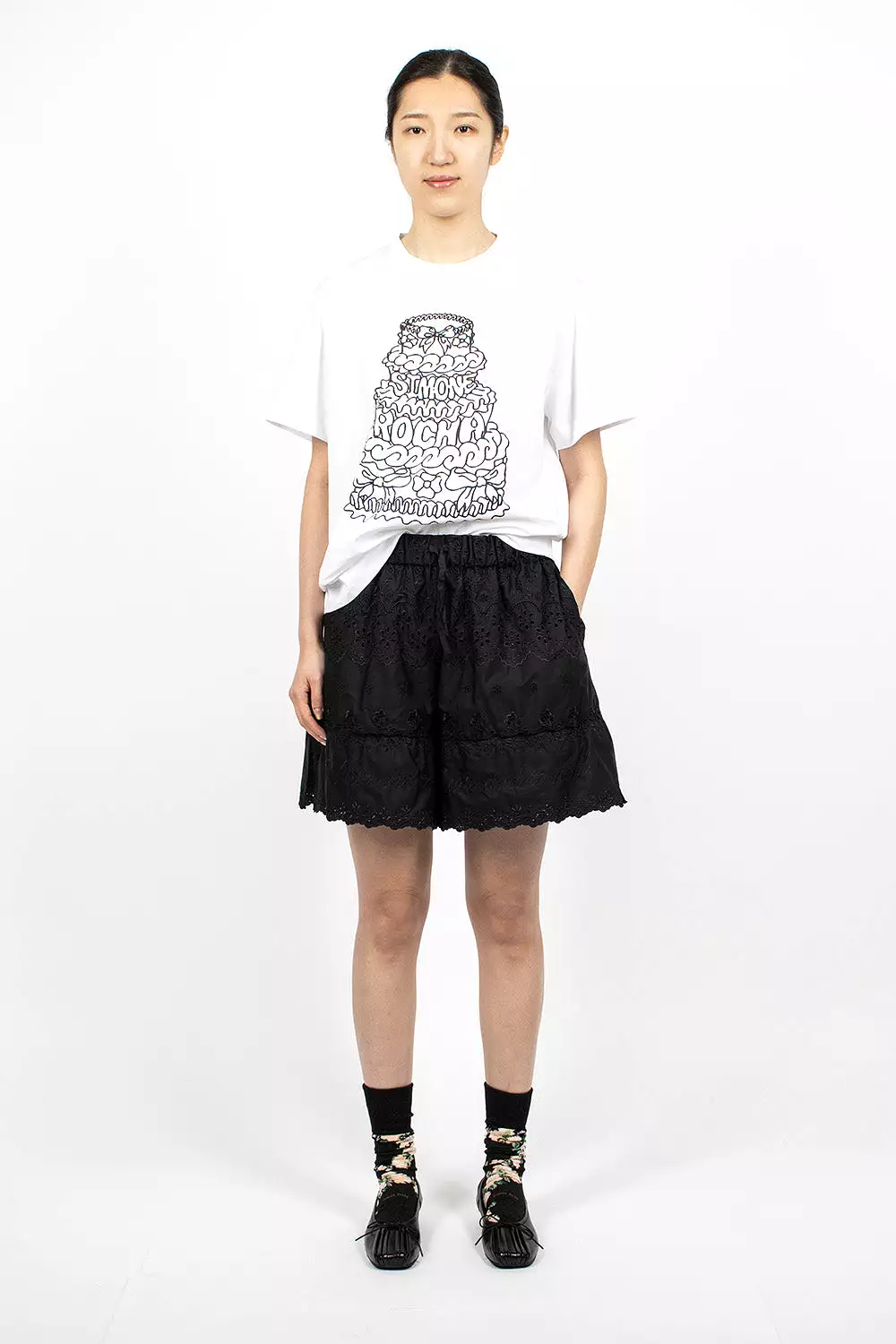 Short Sleeve Cake Print T-Shirt