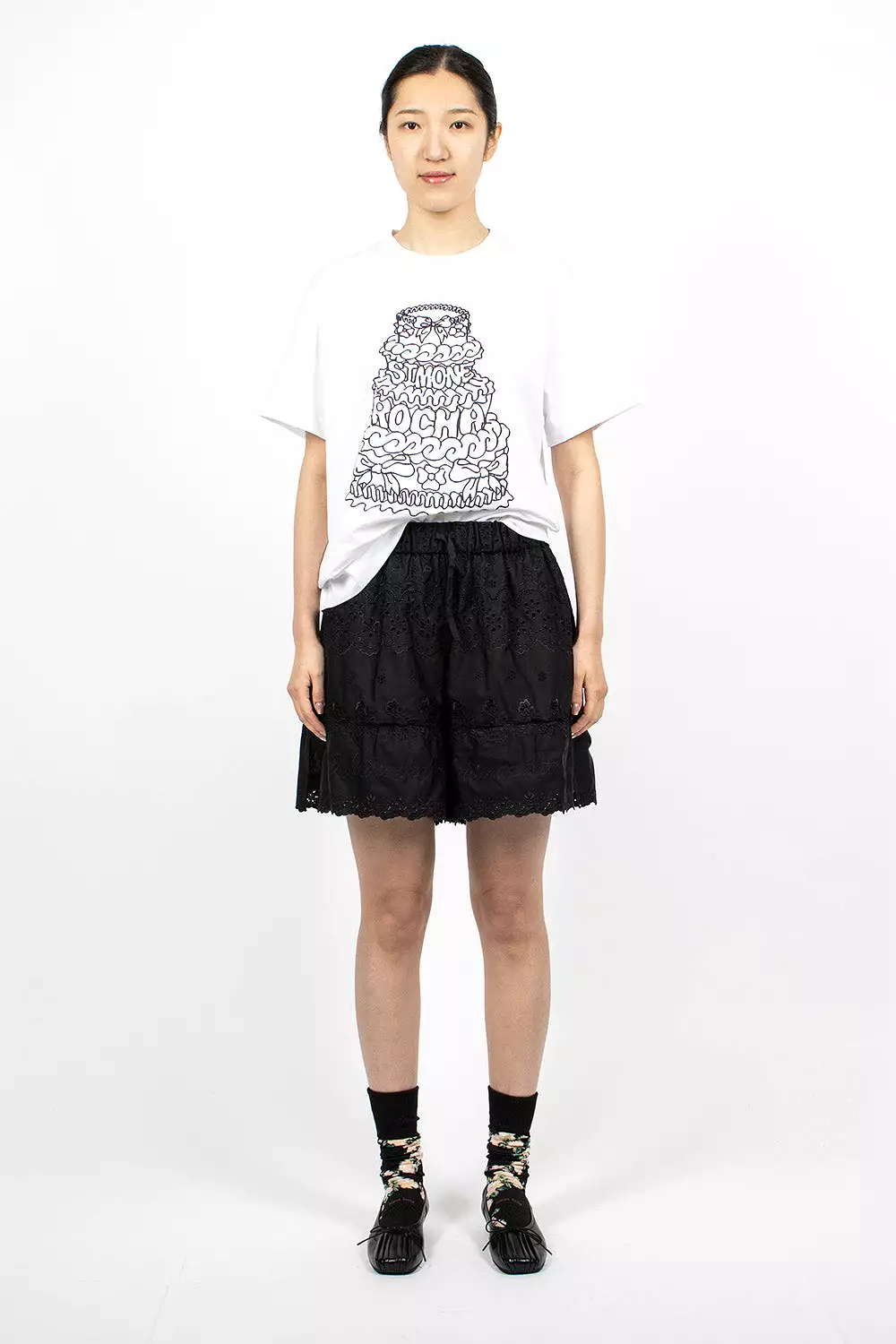 Short Sleeve Cake Print T-Shirt